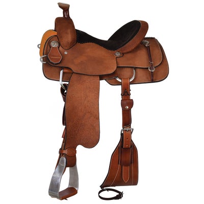 Reinsman Billings Roping Saddle-Chestnut Roughout