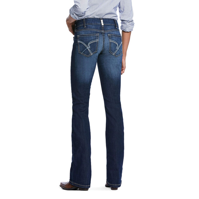 Ariat R.E.A.L. Mid Rise Stretch Blue Diamond Boot Cut Jean