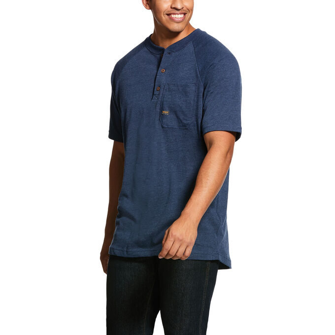 Ariat Rebar Cotton Strong Henley Top