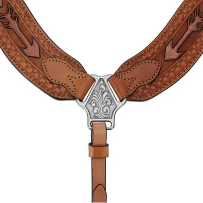 Alamo Saddlery Arrow Tooled Wave Style Breastcollar