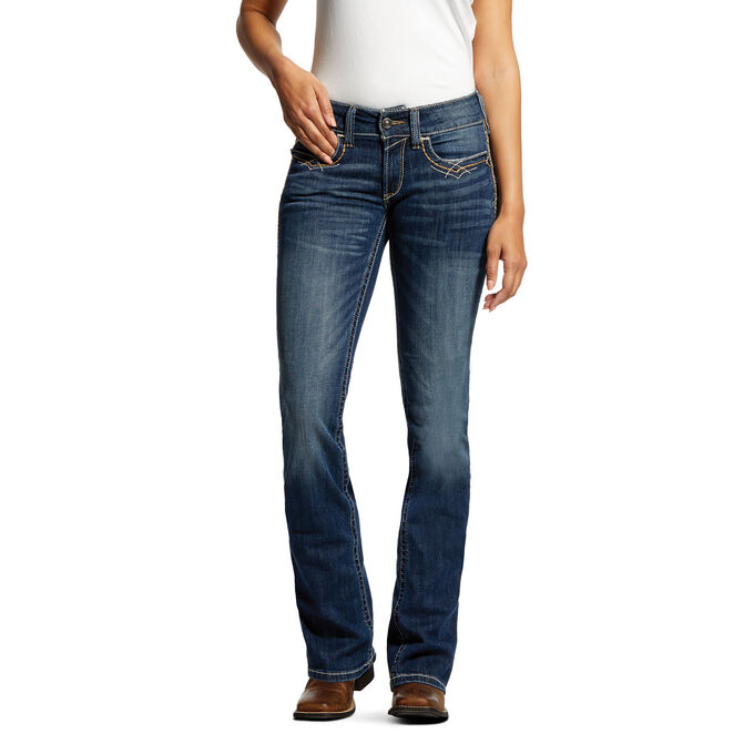 Ariat R.E.A.L. Mid Rise Stretch Entwined Festival Boot Cut Jean