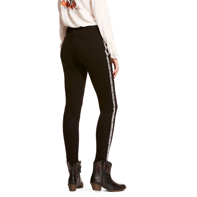 Ariat Ultra Stretch Perfect Rise Chevron Black Skinny Jean