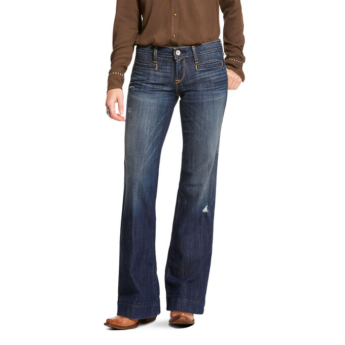 Ariat Trouser Mid Rise Stretch Lucy Wide Leg Jean
