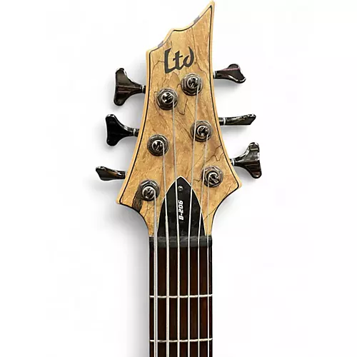 Used ESP LTD B206SM 6 String Natural Electric Bass Guitar Natural