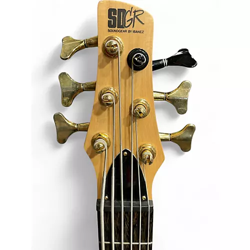 Used Ibanez SR506 6 String Natural Electric Bass Guitar Natural
