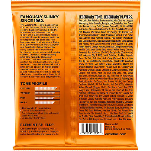 Ernie Ball 2833 Hybrid Slinky Roundwound Bass Guitar Strings