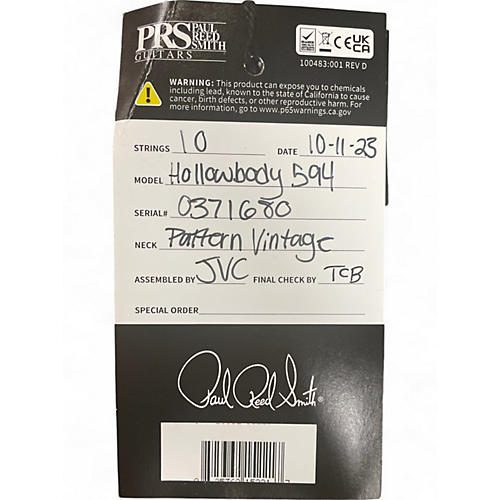 Used 2023 PRS McCarty Hollowbody 594 Purple Mist Hollow Body Electric Guitar Purple Mist