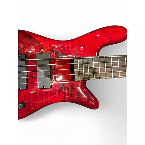 Used Spector Bantam 5 Trans Red Electric Bass Guitar Trans Red