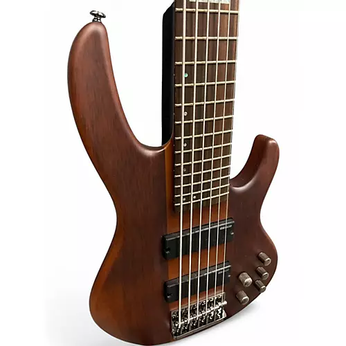 Used ESP LTD D6 6 String Mahogany Electric Bass Guitar Mahogany