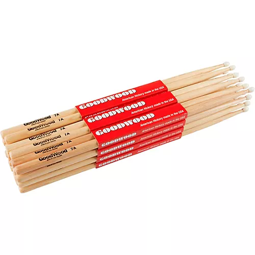 Goodwood Hickory Drum Sticks 12-Pack Fusion Wood