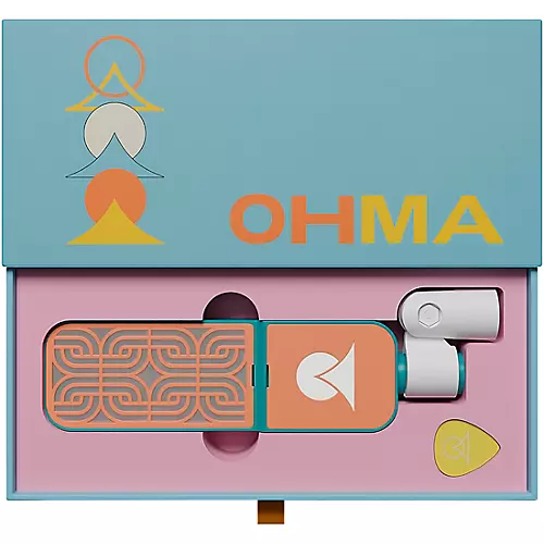 Ohma World Motif Ribbon Microphone White & Stainless Steel