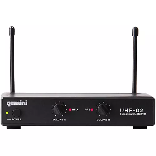 Gemini UHF-02M 2-Channel Wireless Handheld Microphone System, 517.6/521.5MHz S12