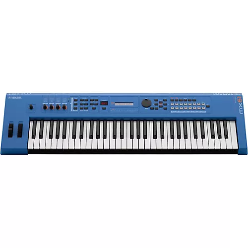 Yamaha MX61 61-Key Music Production Synthesizer Essentials Bundle Blue