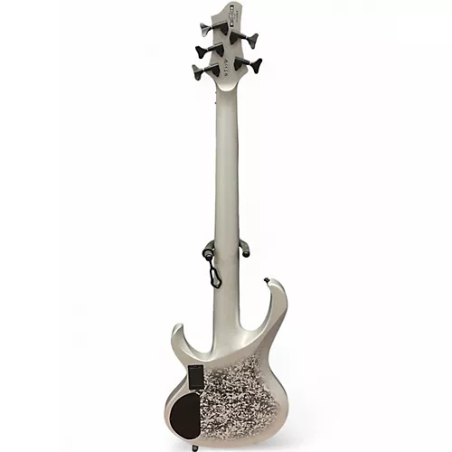 Used Ibanez BTB25TH5  Silver Blizzard Matte Electric Bass Guitar Silver Blizzard Matte