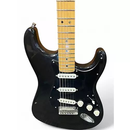 Used 2001 Fender  American Stratocaster Black Solid Body Electric Guitar Black