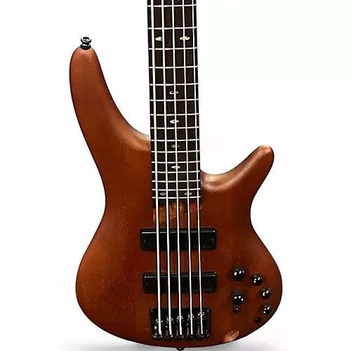 Used Ibanez SR505E  Brown Electric Bass Guitar Brown