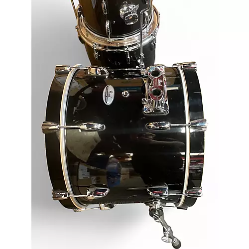 Used Pearl 3 Piece MAPLE PROFFESSIONAL Black Drum Kit Black