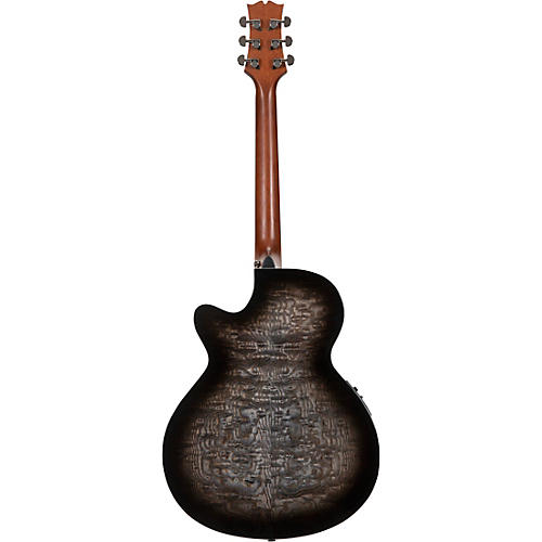 Mitchell MX430QAB Exotic Series Acoustic-Electric Midnight Black Edge Burst