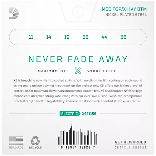 D'Addario XS Nickel Electric Guitar Strings 11 - 56