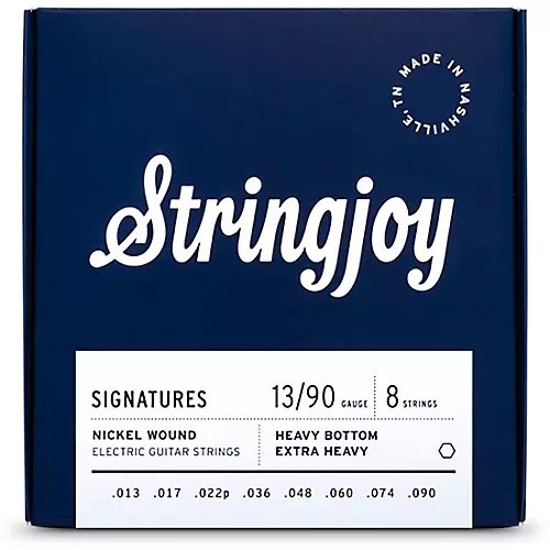 Stringjoy Signatures 8 String Nickel Wound Electric Guitar Strings 10 - 85
