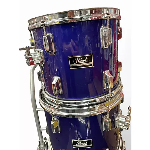 Used Pearl 6 Piece Export Blue Drum Kit Blue
