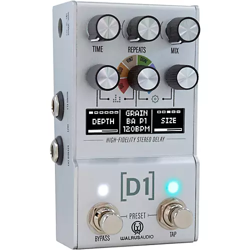 Walrus Audio Mako Series D1 High-Fidelity Delay MKII Silver