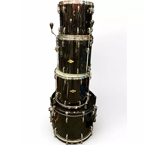 Used Pearl 4 Piece Masters MCX Series Black Drum Kit Black