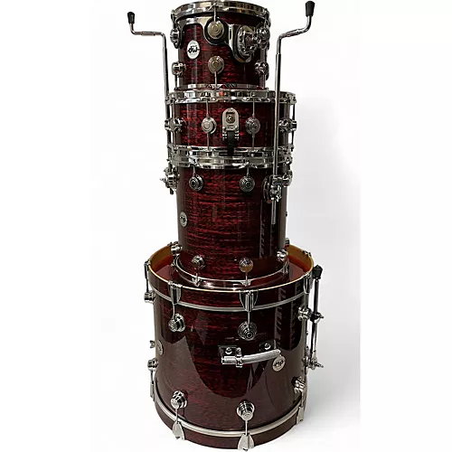 Used DW 4 piece Collector's Series Red Drum Kit Red