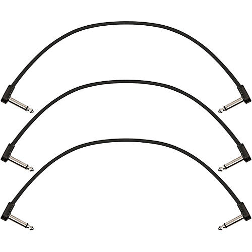 Fender Blockchain Patch Angle to Angle Cables, 3-Pack 4 in. Black