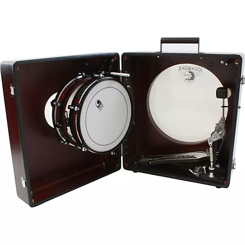 Toca KickBoxx Suitcase Drum Set Brown