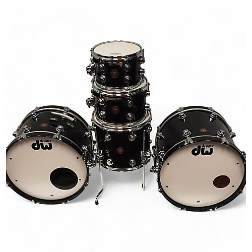 Used DW 5 piece Jazz Series Shell Pack Black Drum Kit Black