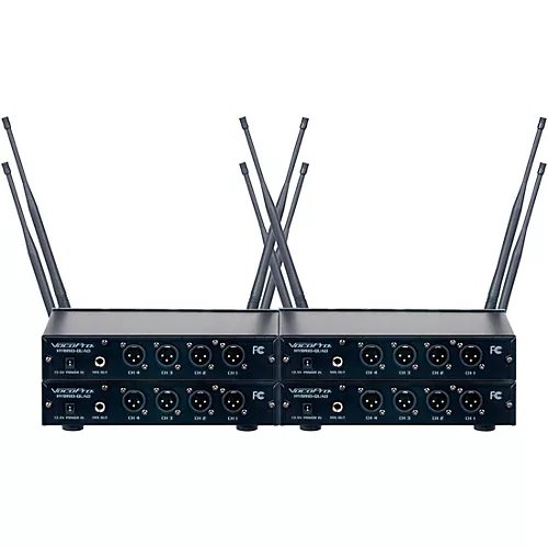 VocoPro DIGITAL-ACAPELLA-16 16-Channel UHF Wireless Handheld Microphone System, 900-927.2mHz 902-928 MHz Black