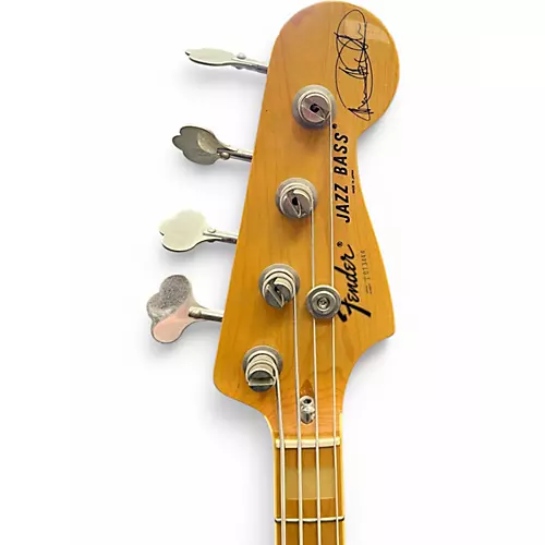 Used Fender Marcus Miller Signature Jazz Bass White Electric Bass Guitar White