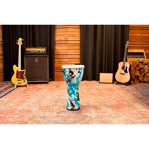 MEINL Alpine Series Synthetic Djembe 10 in. Galactic Blue Tie Dye