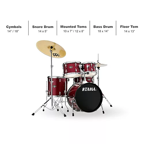 TAMA Imperialstar 5-Piece Complete Drum Set With 18