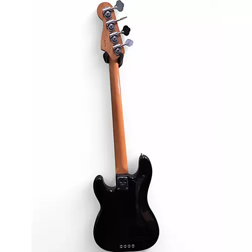 Used Fender American Standard Fretless Precision Bass Black and White Electric Bass Guitar Black and White