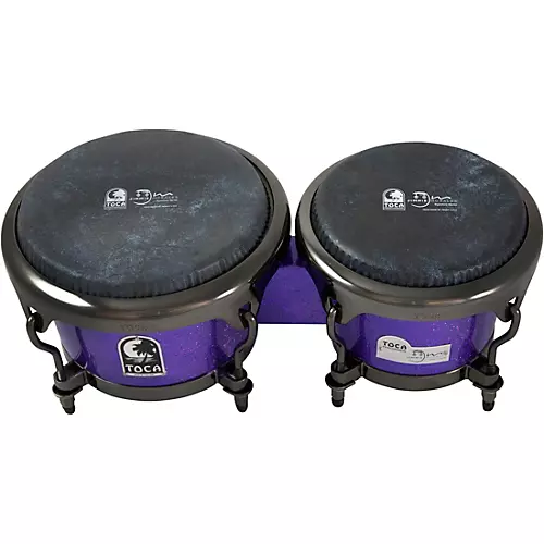Toca Jimmie Morales Signature Series Purple Sparkle Bongos 7 and 8.5 in. Purple Sparkle