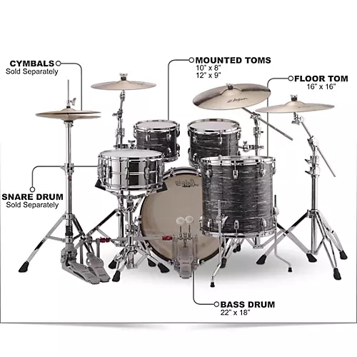Ludwig Classic Maple 4-Piece Mod Shell Pack With 22