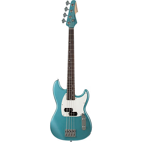 Schecter Guitar Research Banshee 4-String Short Scale Electric Bass Guitar Pelham Blue White Pickguard