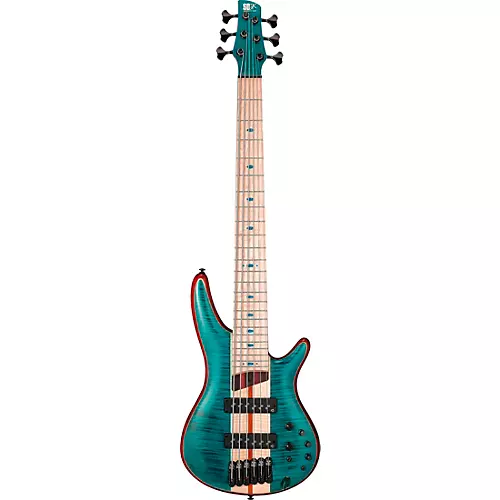 Ibanez Premium SR1426B 6-String Electric Bass Guitar Caribbean Green Low Gloss