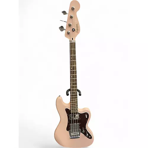 Used Squier Paranormal Rascal Pink Electric Bass Guitar Pink