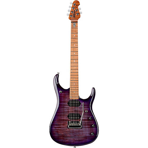 Ernie Ball Music Man JP15 Flamed Maple Top Electric Guitar Transparent Black