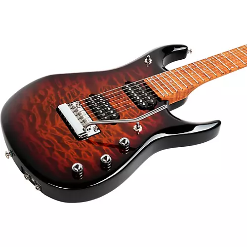 Ernie Ball Music Man JP15 7-String Electric Guitar Tiger Eye Flame