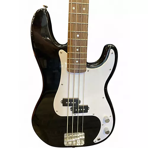 Used Squier Precision Bass Black Electric Bass Guitar Black