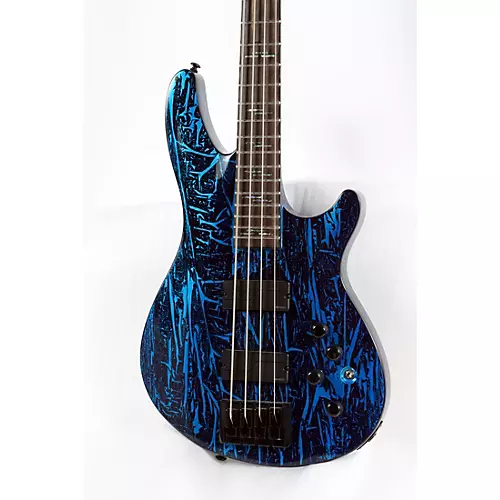 Open-Box Schecter Guitar Research C-4 Silver Mountain 4-String Limited-Edition Electric Bass Condition 3 - Scratch and Dent Corrosive Cobalt 197881070694