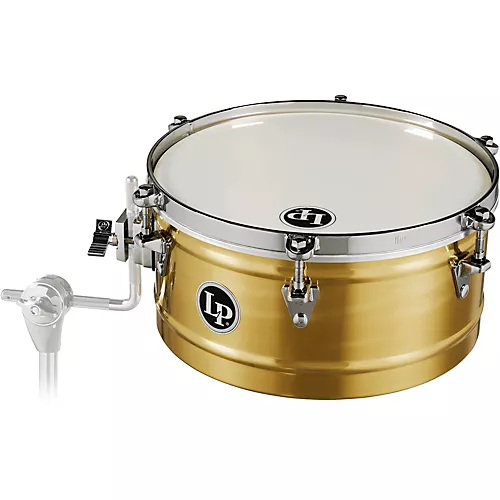 LP Brass Timbale With Chrome Hardware and Mount Bracket 13 x 6.5 in.