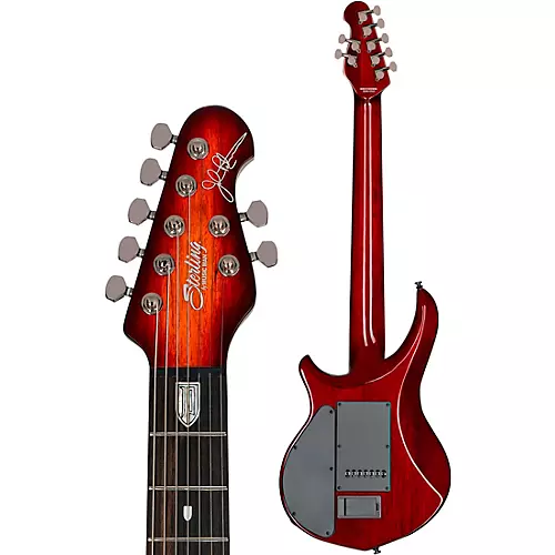 Sterling by Music Man Majesty With DiMarzio Pickups 7-String Electric Guitar Blood Orange Burst