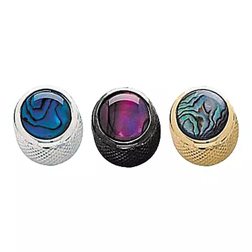 Q Parts Shell Dome Knob Single Gold Natural Abalone