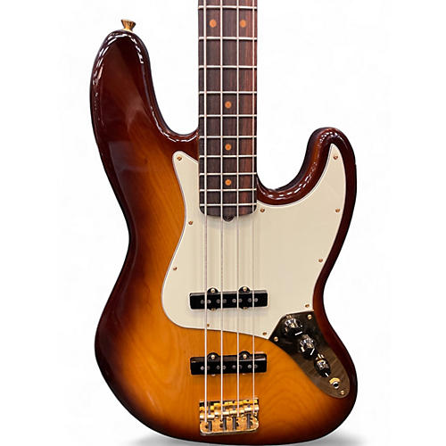 Used Fender 75th Anniversary Commemorative American Jazz Bass Bourbon Burst Electric Bass Guitar Bourbon Burst