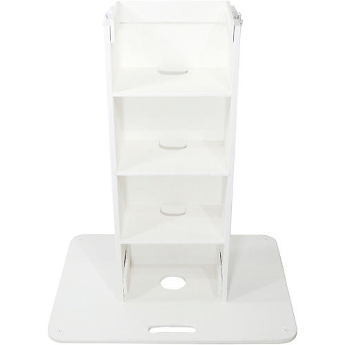 ProX Control Tower DJ Podium Stand Travel Case for Pioneer XDJ-XZ, DDJ-1000 SRT, DDJ-SZ2, and DDJ SX-3 White Finish